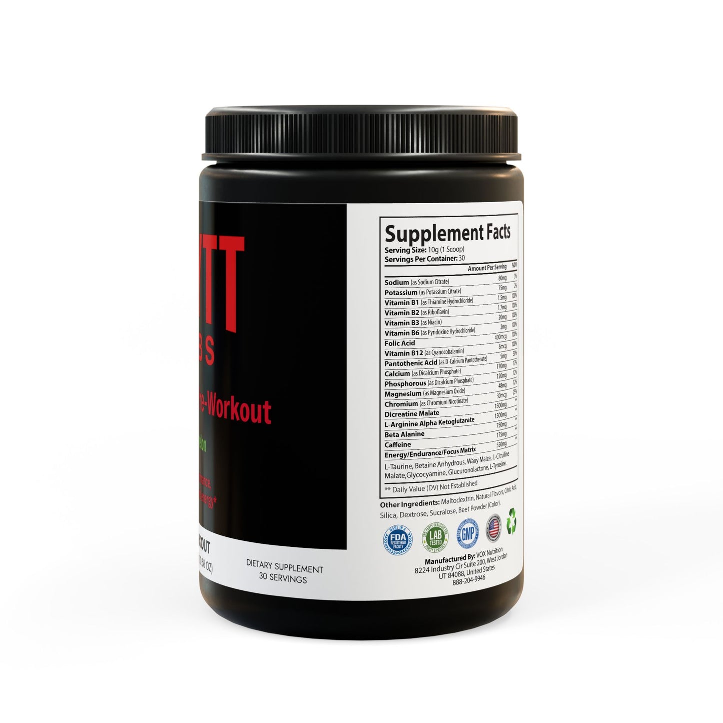 Nitric Shock Pre-Workout Powder, (Watermelon)